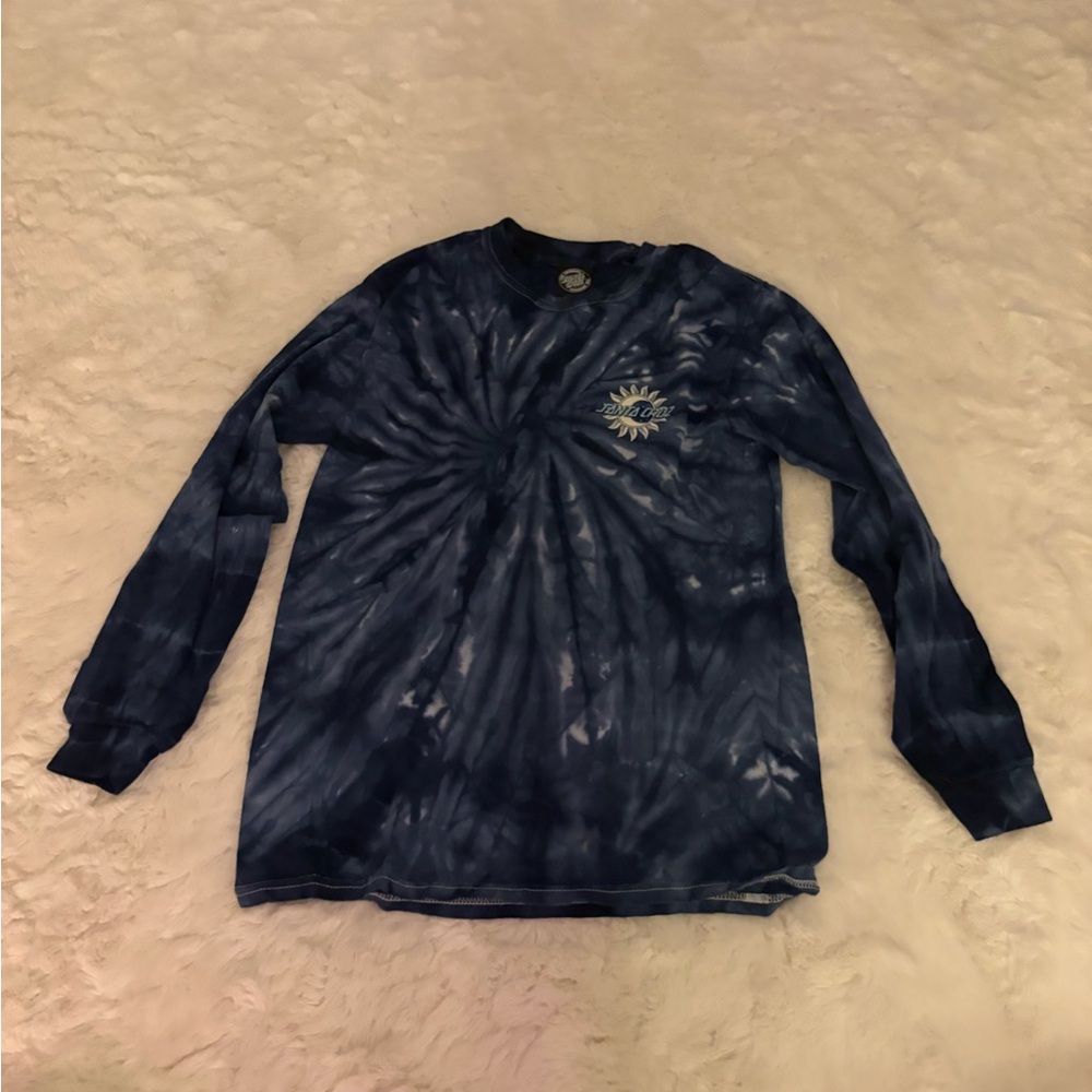 Santa Cruz Skateboards Blue and Gold Sun Design Shirt